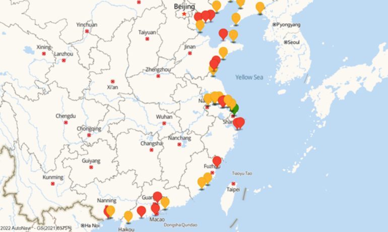 Live port updates in China