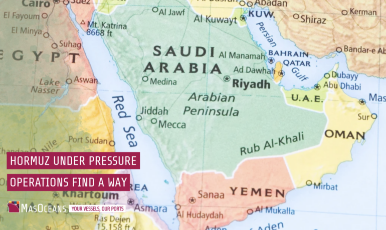 Strait of Hormuz shipping operations in the Middle East